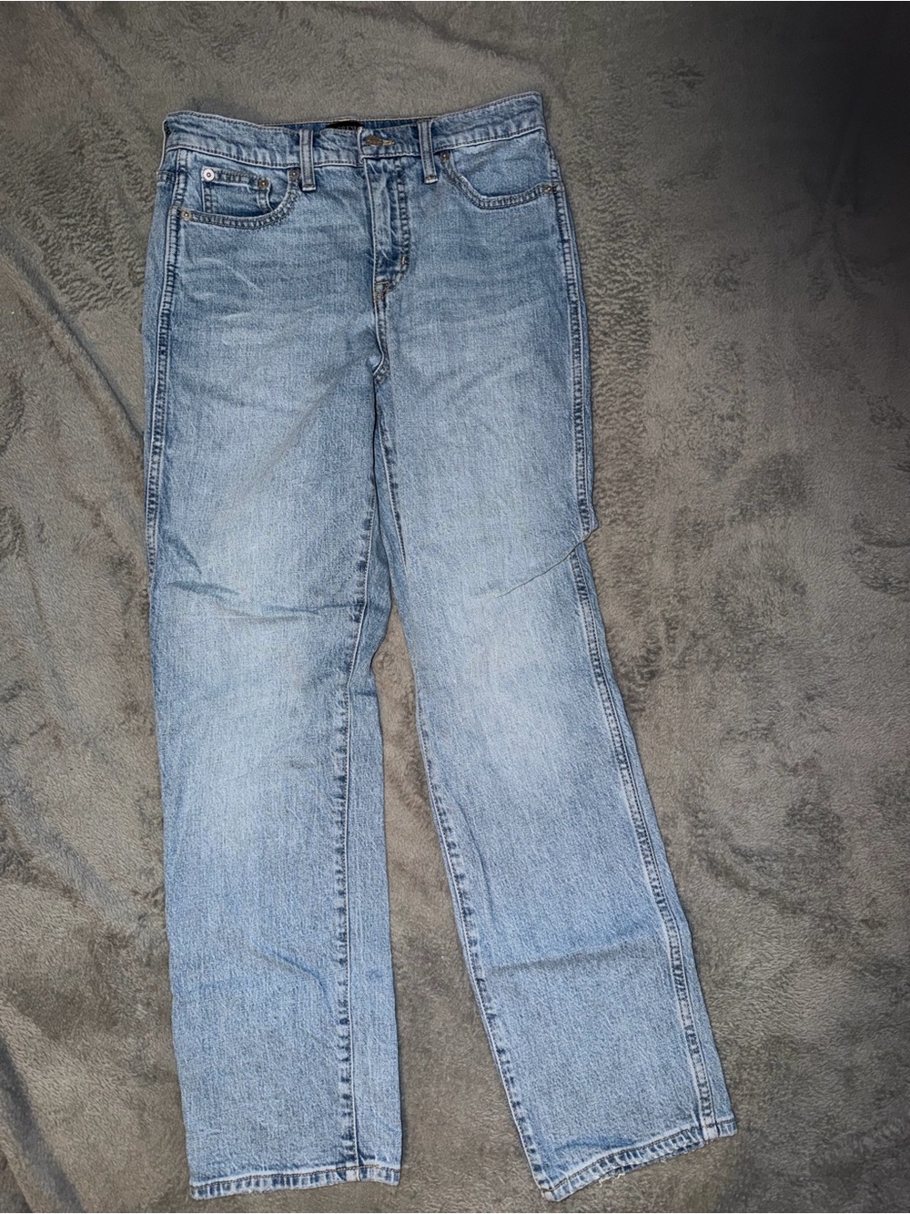 J.Crew Womens High Rise Classic Vintage Straight Jeans Lt Wash Size 26